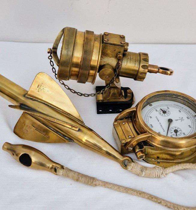 Sleeplog - Brons, Emaille, Glas, Messing - Walkers Trident, Antiek en Kunst, Curiosa en Brocante