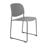 *WOONWINKEL* Kunststof Design Stapelstoel Grijs, Huis en Inrichting, Stoelen, Verzenden, Nieuw, Grijs, Kunststof