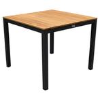 Napoli dining tuintafel 90x90xH74 cm teak blad, Ophalen of Verzenden, Nieuw