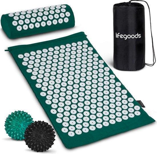 2dekans | LifeGoods Acupressuur Mat met Kussen - Shakti mat, Sport en Fitness, Massageproducten, Zo goed als nieuw, Ophalen of Verzenden