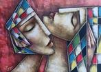 Jií Petr - The Lovers, ready to hang, Antiek en Kunst, Kunst | Schilderijen | Modern