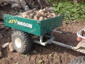 Quad ruwterrein kipwagen ATV Wagon met kogelkoppeling beschikbaar voor biedingen