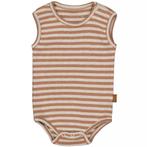 Romper Emilia (aop brown mocha stripe), Kinderen en Baby's, Babykleding | Maat 62, Nieuw, LEVV, Nacht- of Onderkleding, Verzenden