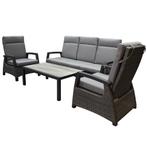 Dallas stoel bank loungeset 4 delig verstelbaar antraciet, Tuin en Terras, Ophalen of Verzenden, Nieuw