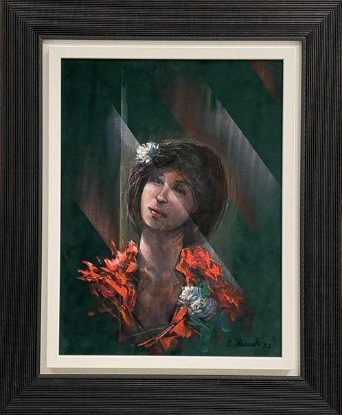 Claudio Rossato - Ritratto, Antiek en Kunst, Kunst | Schilderijen | Modern
