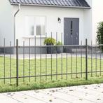 vidaXL Tuinafscheiding met Hoepel Top Grijs 3,4 x 1 m Staal, Verzenden, Nieuw, IJzer