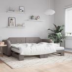 vidaXL Slaapbank met onderschuifbed en matrassen 90x200 cm, 90 cm, Eenpersoons, Verzenden, Nieuw