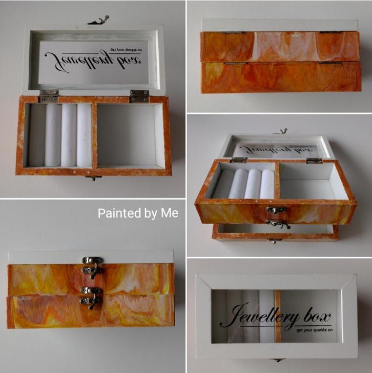 Handgemaakte sieradendoosjes, kunst, klokken en cadeaus, Sieraden, Tassen en Uiterlijk, Beautycases, Met slot, Nieuw, Hardcase