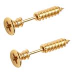 Fako Bijoux® - Oorbellen - Schroef - Schroeven - Goudkleurig, Verzenden, Nieuw