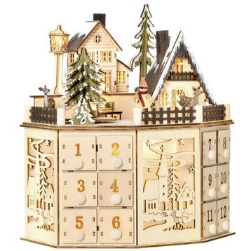 Adventskalender Adventskalenderbox Kerstdecoratie, LED-lampj beschikbaar voor biedingen