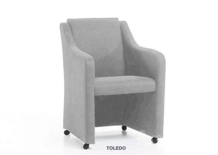 Eetkamerstoel Toledo - eetkamerstoelen - Zilver, Huis en Inrichting, Stoelen, Nieuw, Stof