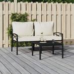 Tuinstoelen - Zand - 2 st | Retourdeal | 35% Korting!, Ophalen of Verzenden, Nieuw, Metaal