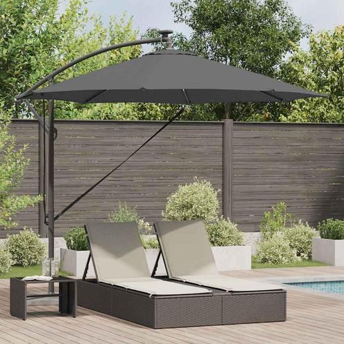 vidaXL Cantilever Banana Parasol Antraciet 294 x 294 x 248, Tuin en Terras, Parasols, Nieuw, 2 tot 3 meter, Verzenden