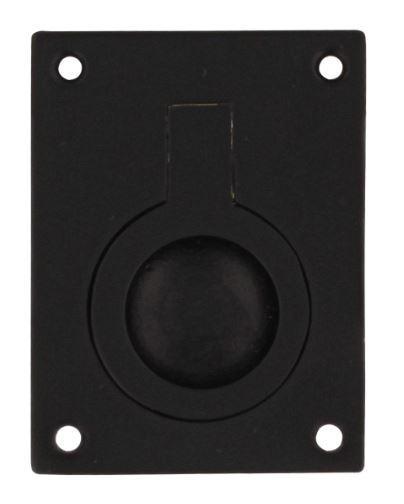 Intersteel Luikring recht 65mm x 49mm zwart, Doe-het-zelf en Verbouw, Hang- en Sluitwerk, Verzenden
