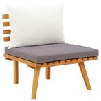 vidaXL Tuinstoel met kussens massief acaciahout, Tuin en Terras, Verzenden, Nieuw, Hardhout