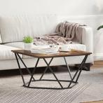 vidaXL Salontafel 80x80x45 cm bewerkt hout gerookt, 50 tot 100 cm, Verzenden, Vierkant, Nieuw