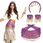 Accessoireset Paars Buikdanseres 4 delig, Verzenden, Nieuw