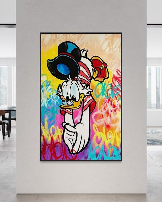 Gunnar Zyl - Scrooge Mc Duck XXL, Antiek en Kunst, Kunst | Schilderijen | Modern
