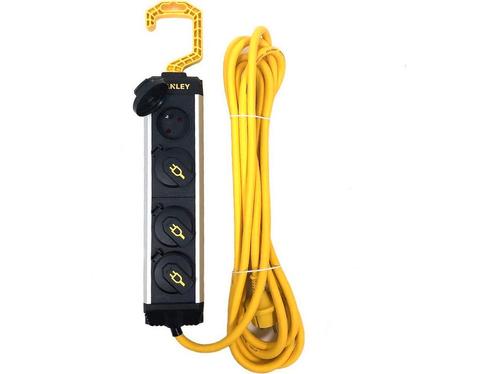 Stanley Stekkerdoos Hook 4-voudig 5 Meter Aluminium Zwart, Huis en Inrichting, Woonaccessoires | Overige, Nieuw, Verzenden