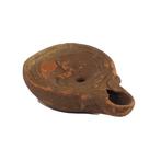 Oud-Romeins Terracotta Hondvormige olielamp - 0 mm, Antiek en Kunst