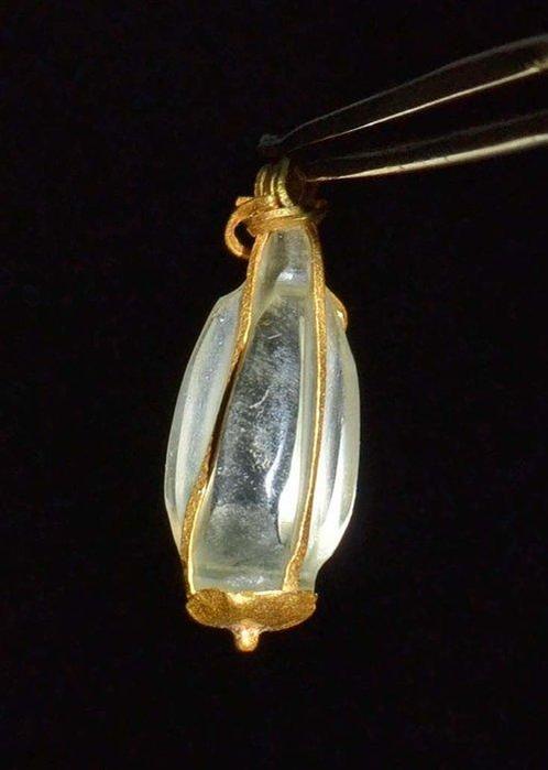 Oud-Romeins Goud Een fijne, hoog karaat gouden hanger met, Sieraden, Tassen en Uiterlijk, Antieke sieraden