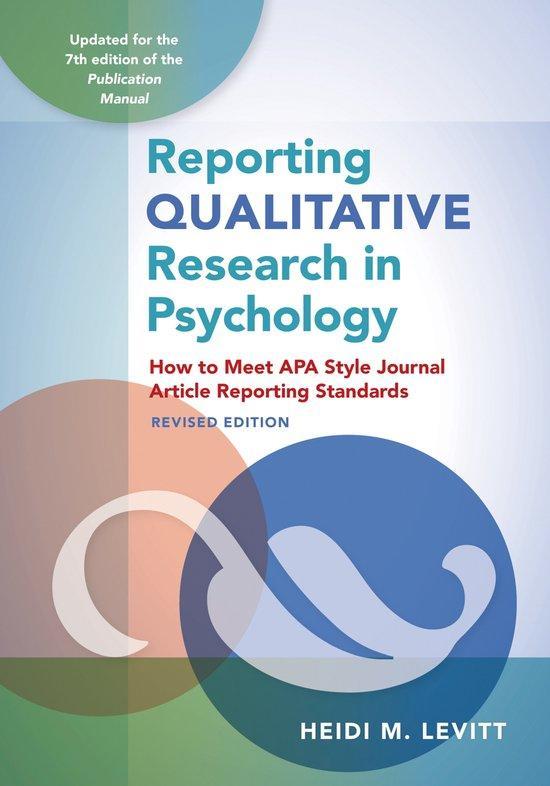 9781433833434 Reporting Qualitative Research in Psychology, Boeken, Schoolboeken, Zo goed als nieuw, Verzenden