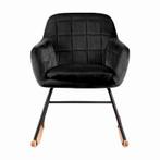 Aemely® Schommelstoel Sofie - Zwart Velvet, Ophalen of Verzenden, Nieuw, Stoel(en)