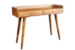 Massief houten consoletafel BEAUTY BY NATURE 110 cm bureau, Ophalen of Verzenden, Nieuw