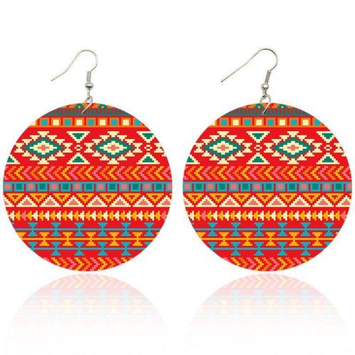 Oranje rode tribals - Afrikaanse oorbellen, Sieraden, Tassen en Uiterlijk, Oorbellen, Nieuw, Ophalen of Verzenden