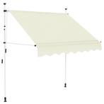 vidaXL Luifel handmatig uittrekbaar 200 cm crème, Tuin en Terras, Zonneschermen, Verzenden, Nieuw