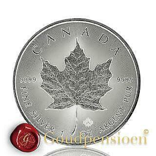 Zilver Maple Leaf 1 troy ounce 999,9 puur zilveren munt beschikbaar voor biedingen