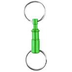 Sleutelring GROEN deelbare sleutelhanger - Aluminium, Ophalen of Verzenden, Nieuw