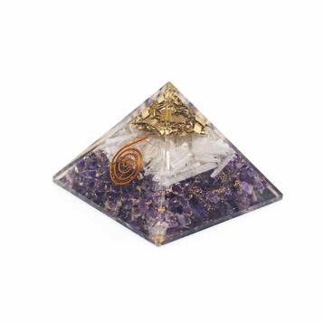 Orgonite Piramide Amethist/ Seleniet (70 mm) beschikbaar voor biedingen