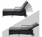 Ligbed Zwart/Antraciet Kunststof 193x90x43cm (Stoelen), Verzenden, Nieuw