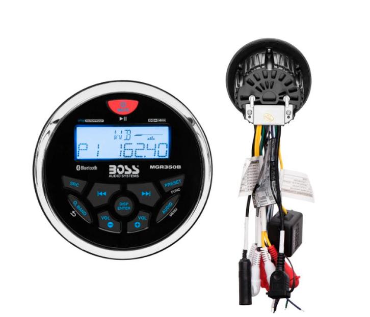 Boss Audio Systems Marine Gauge Receiver / Bluetooth / No CD, Auto diversen, Tuning en Styling, Ophalen of Verzenden