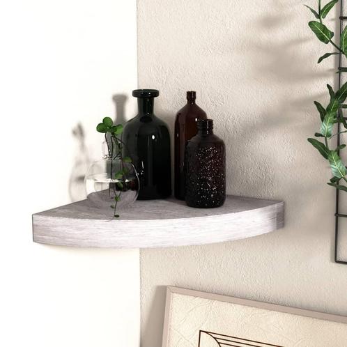 vidaXL Hoekwandschap 25x25x3,8 cm MDF betongrijs, Huis en Inrichting, Woonaccessoires | Wandplanken en Boekenplanken, Nieuw, Verzenden