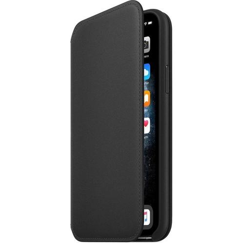 Apple Leren Folio Hoesje voor iPhone 11 Pro - Zwart, Hobby en Vrije tijd, Overige Hobby en Vrije tijd, Zo goed als nieuw, Ophalen of Verzenden