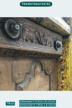 Oude antieke deur uit India, teakhout deur met kozijn, Doe-het-zelf en Verbouw, Deuren en Horren, Ophalen of Verzenden, Zo goed als nieuw