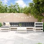 vidaXL 8-delige Loungeset massief grenenhout wit, Verzenden, Nieuw, 8 zitplaatsen, Loungeset