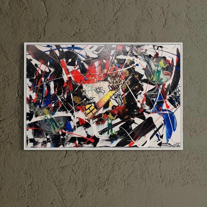 CØUD*3TAT (1984) - Golden Lies, Antiek en Kunst, Kunst | Schilderijen | Modern