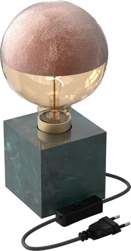 Calex Tafellamp Marmer Vierkant - E27 - Groen - Excl. lic..., Huis en Inrichting, Lampen | Overige, Nieuw, Ophalen of Verzenden