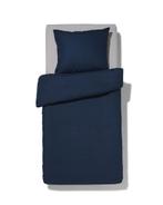 HEMA Dekbedovertrek zacht katoen 140x200/220 donkerblauw, Verzenden, Nieuw, Blauw