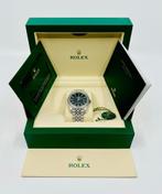 Rolex Datejust 41 - Black Dial -126300 - Iced Out - Diamonds, Nieuw, Staal, Staal, Polshorloge