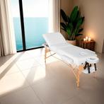 3-zones massagetafel met 10 cm matras en houten frame - wit, Verzenden, Nieuw