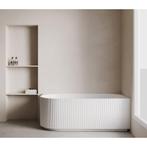 Wiesbaden Rivi Hoekbad Rechts - 180x80cm - Acryl - Glans Wit, Doe-het-zelf en Verbouw, Sanitair, Ophalen of Verzenden, Nieuw
