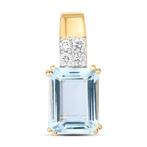 Hanger - 14 karaat Geel goud - 1.99ct. tw. Aquamarijn -, Sieraden, Tassen en Uiterlijk, Antieke sieraden