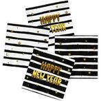 Servetten Black/Gold Happy New Year | Nieuw! |, Nieuw, Verzenden