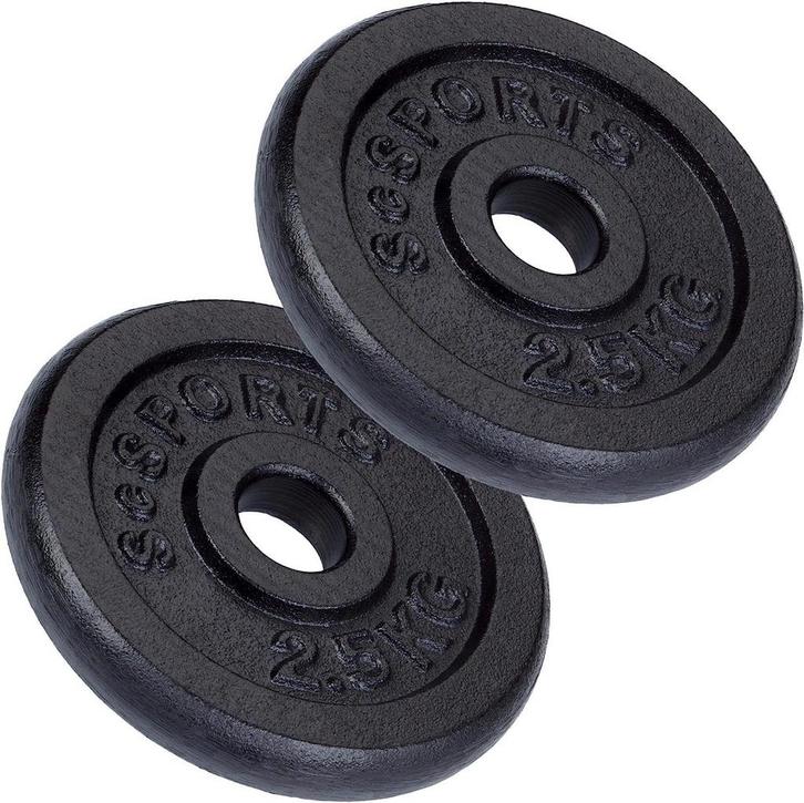 Halterschijven - Halter gewichten - 30 mm - 2x2.5 kg - Gieti, Huis en Inrichting, Overige Huis en Inrichting, Nieuw, Verzenden