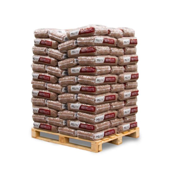 Pelfin houtpellets Bruin (1050 kg) | DINplus houtpellets |, Tuin en Terras, Haardhout, Minder dan 3 m³, Verzenden