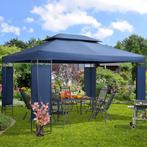 Paviljoen Elda Blauw XXL 3x4 meter (Goedkope Partytent), Verzenden, Nieuw, 2 meter of meer, Partytent